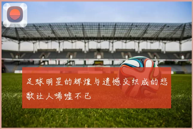 足球明星的辉煌与遗憾交织成的悲歌让人唏嘘不已